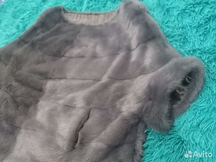 Норковая шуба пончо