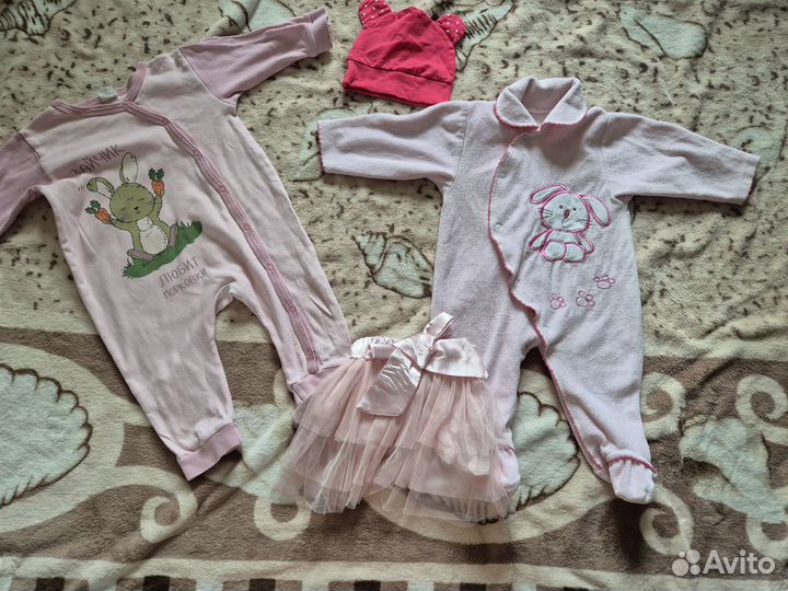 Одежда на девочку пакетом 68,74,80