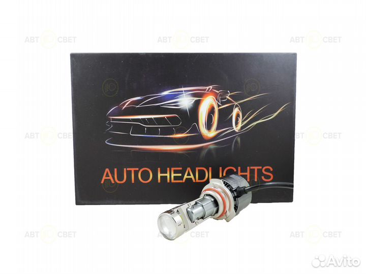 Автолампа светодиодная с Линзой 12-24V HB4 25Ват