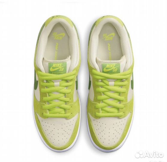 Кроссовки nike sb dunk low green apple