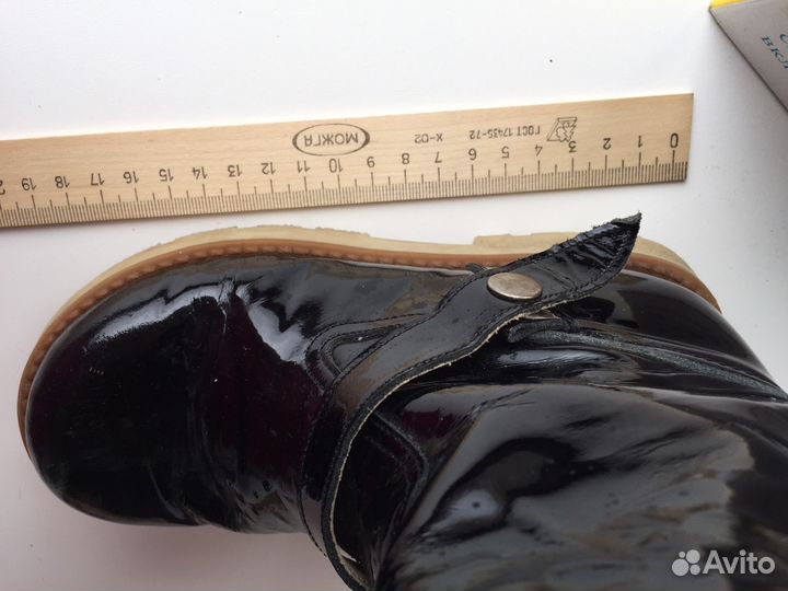 Ортопедические лакированные сапожки