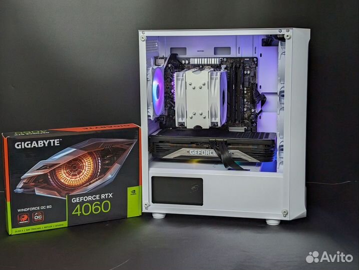 Игровой пк Ryzen 5600 / RTX 4060 /b450/16g/1tb