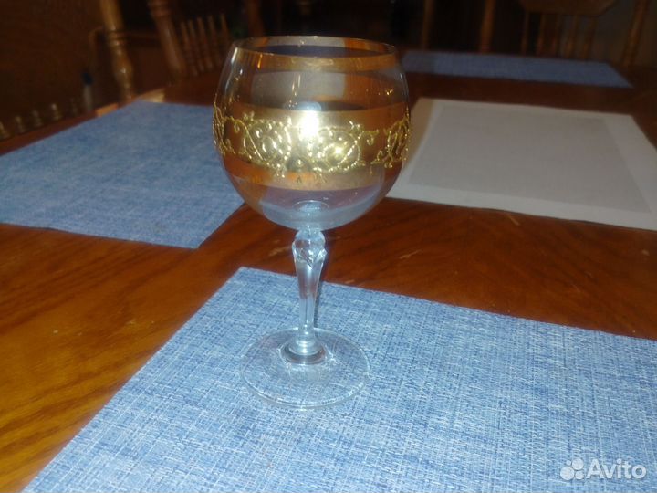 Хрустальные бокалы СССР с золотым покрытием