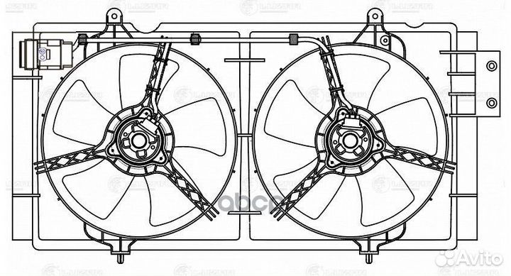 Вентилятор радиатора lifan solano 16- (2 вент.) (с
