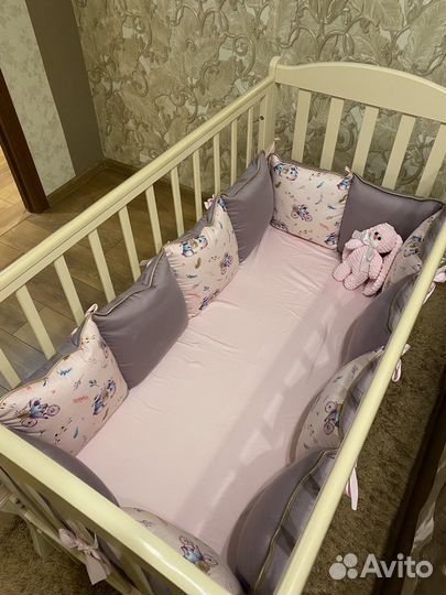 Бортики в кроватку minky moon