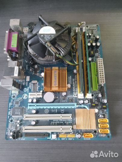 Сборка материнская плата с процессором