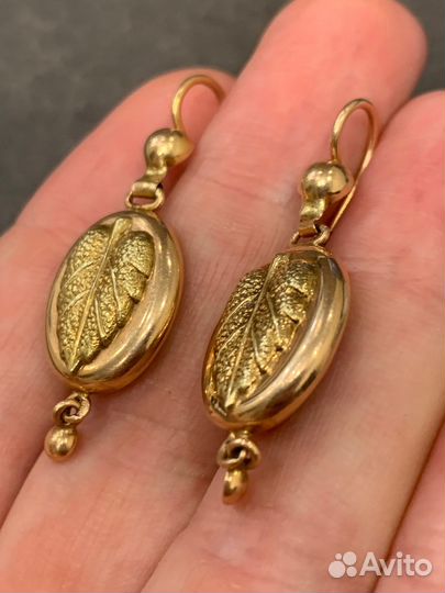 Серьги золотые 585 пробы
