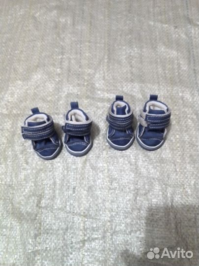 Обувь мел.собак р.1,4,ошейник+поводок.Цена за все