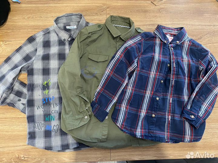 Рубашки Mothercare и Mayoral для мальчика 104