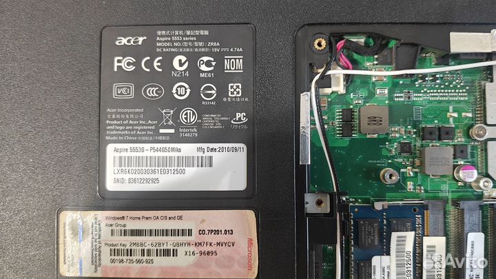 Ноутбук acer aspire 5553 series