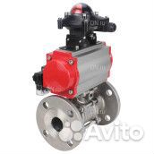 Кран шаровой DN.ru BV3232P(3pc) -FP-F-ISO-H Ду80 Ру25, трехсоставной полнопроходной фланцевый, нержа