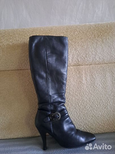 Зимние кожанные сапоги 38, francesco donni