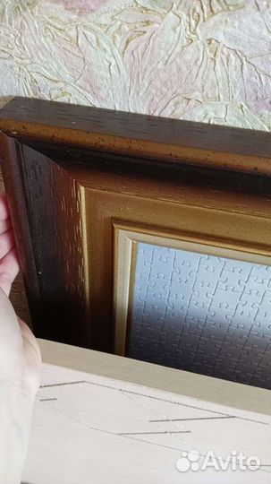 Большая картина из пазлов в багетной раме