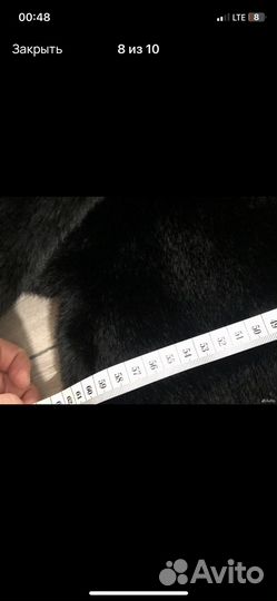 Шуба норка эко черная люкс L XL XXL 12storeez