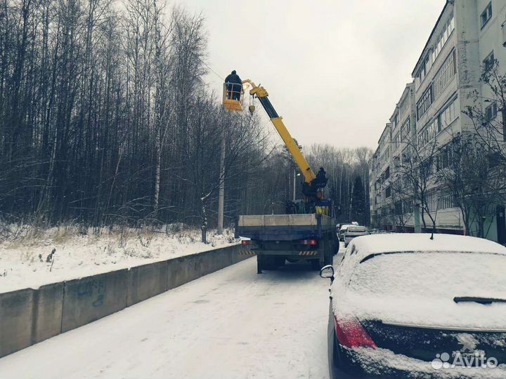 Кран борт Автовышка
