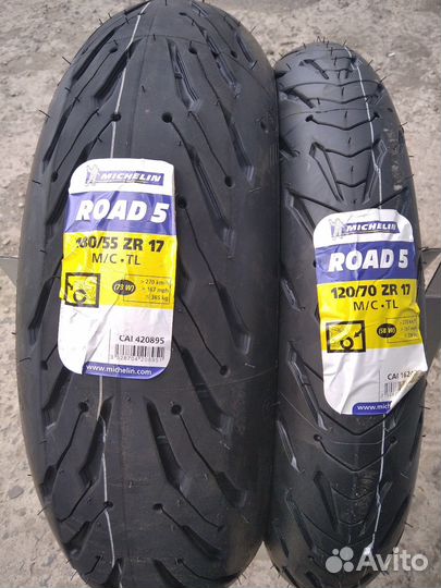 Мотошина 180 55 17 Michelin Road 5