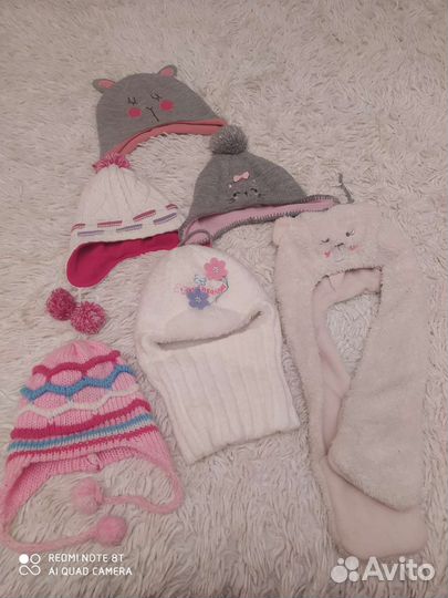 Шапки для девочки пакетом (2-5 лет)
