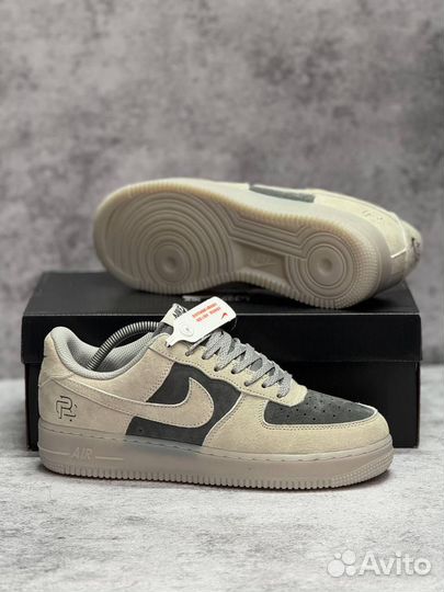 Кроссовки Nike Air Force 1 Grey Pavy (Арт.44579)