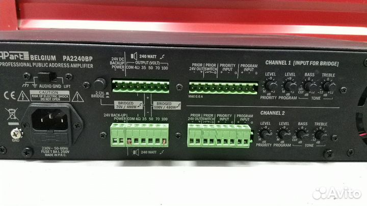 Apart pa2240 усилитель 2х240Вт 100v