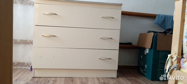 Комод белый 3 полки