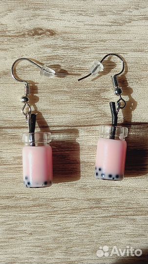 Серьги бабл ти