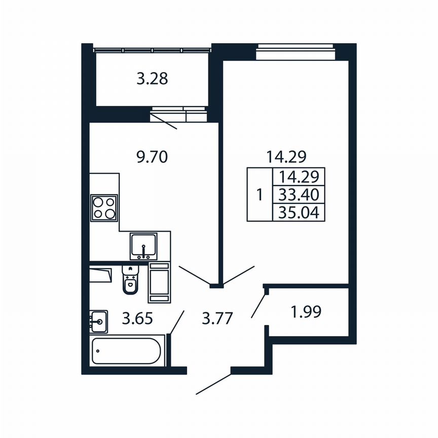 1-к. квартира, 36,7 м², 10/12 эт.