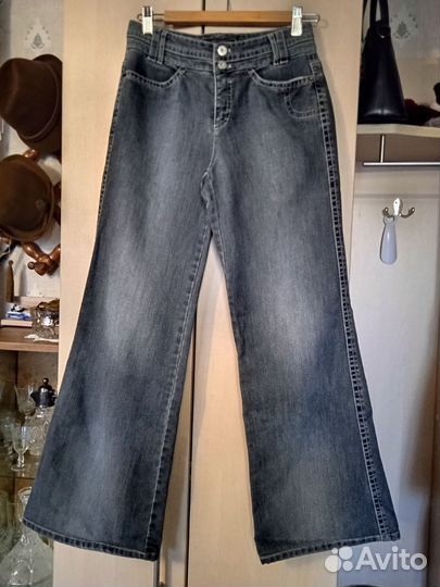 Джинсы женские широкие, размер 42-44