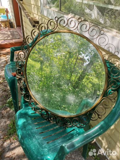 Зеркало советское круглое 50см диаметр