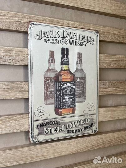 Декор на стену табличка металлическая Jack Daniels