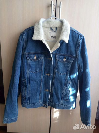 Джинсовая куртка на меху женская