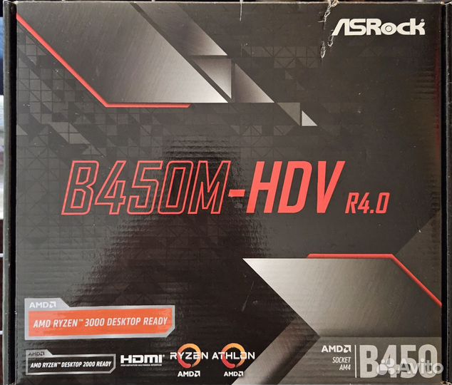 Asrock B450M-HDV r4.0 AM4 Материнская плата
