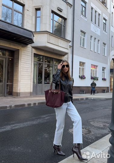 Сумка longchamp le pliage бордо