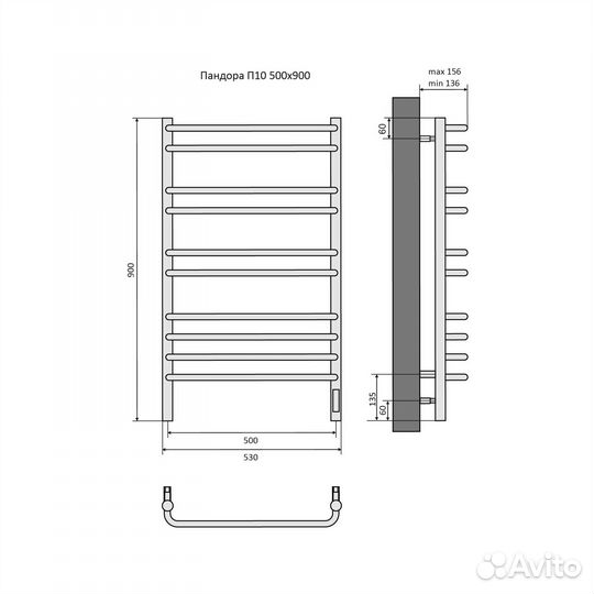 Полотенцесушитель электрический Aquatek (Акватек)