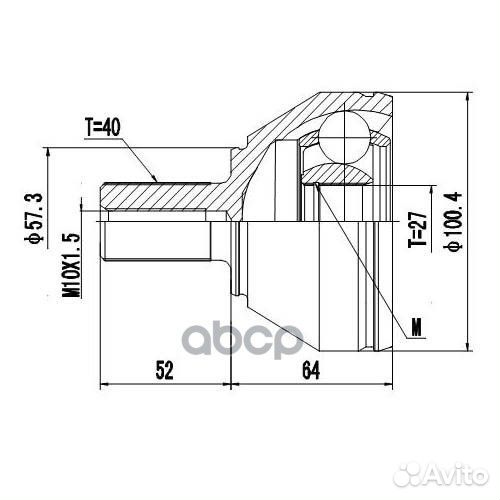 Шрус наружный land rover freelander II (06-14)