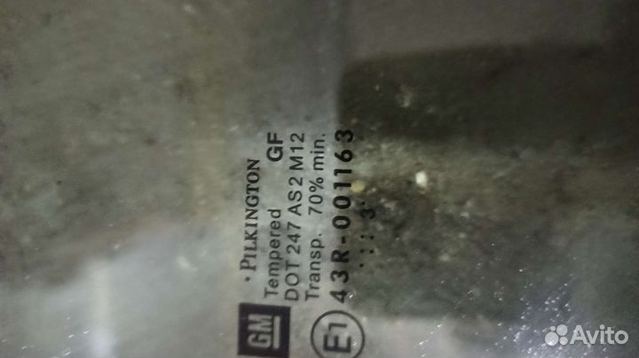 Стекло задней правой двери Opel Astra h седан