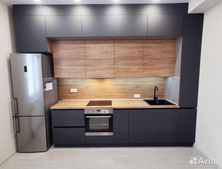 Прямой кухонный гарнитур современный