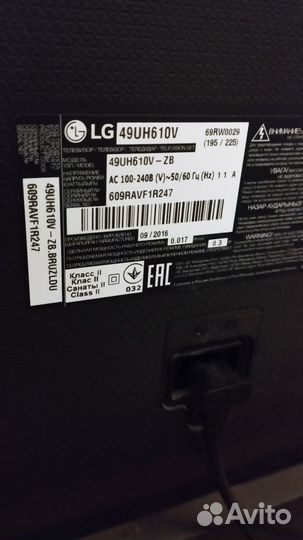 Телевизор LG 49UH610V-ZB