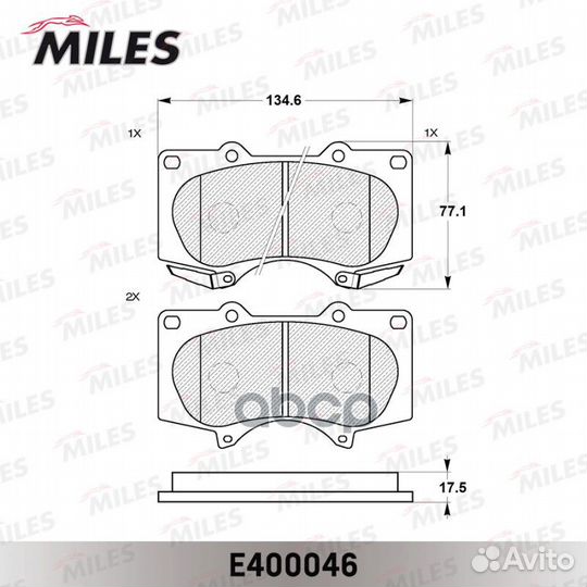 Колодки тормозные toyota LC 120 4.0/3.0D/mitsub