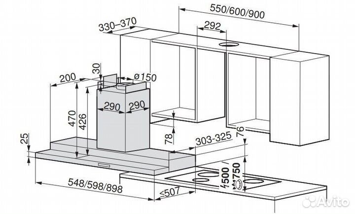 Вытяжка V-ZUG AiroClearCabinet V6000 AE6T6ftlg