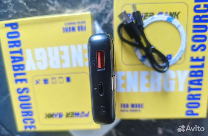 Повербанк магнитный беспроводной MagSafe 3в1 топ