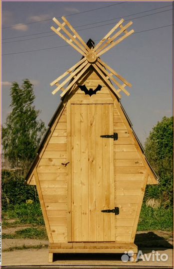 Дачный туалет деревянный XQF