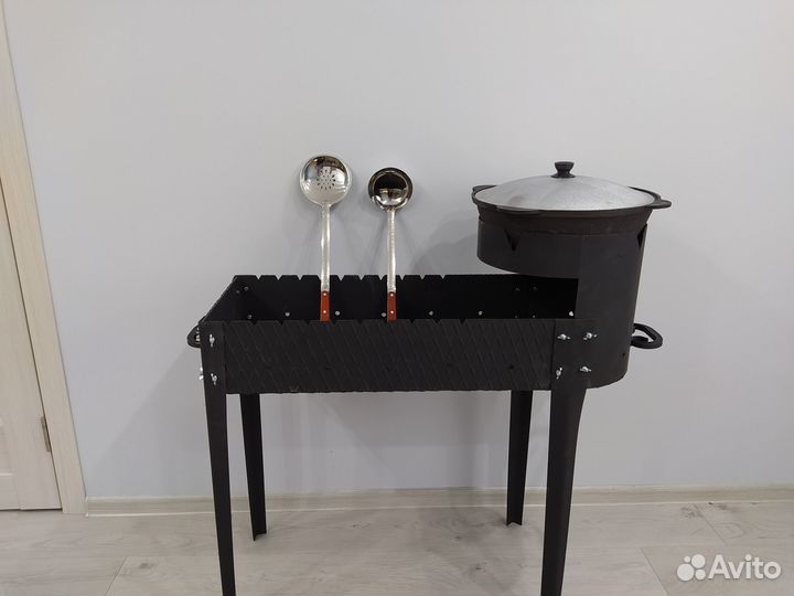 Казан + мангал с подказанником + в подарок шумовка
