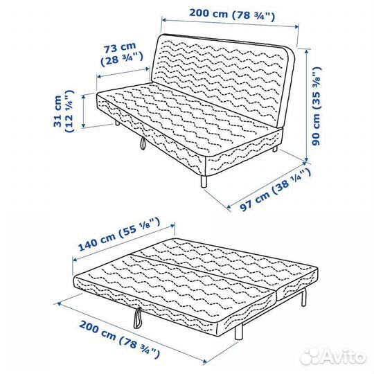 Биван-кровать Бединге Икеа, Bedinge IKEA