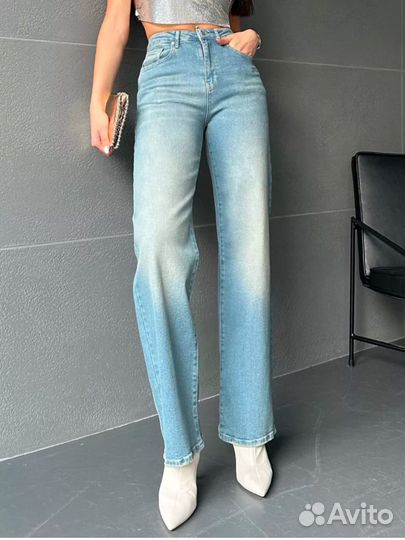 Джинсы женские прямые трубы 44