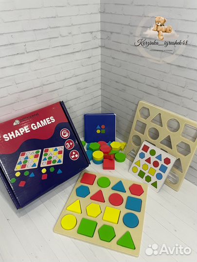 Головоломка, сортер фигур, мозаика
