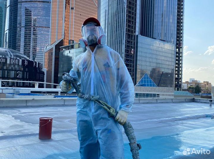 Гидроизоляция полимочевиной плоской кровли