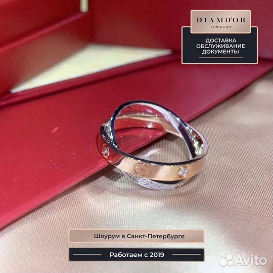 Cartier золотое кольцо love