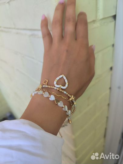 Браслет тройной из перламутра