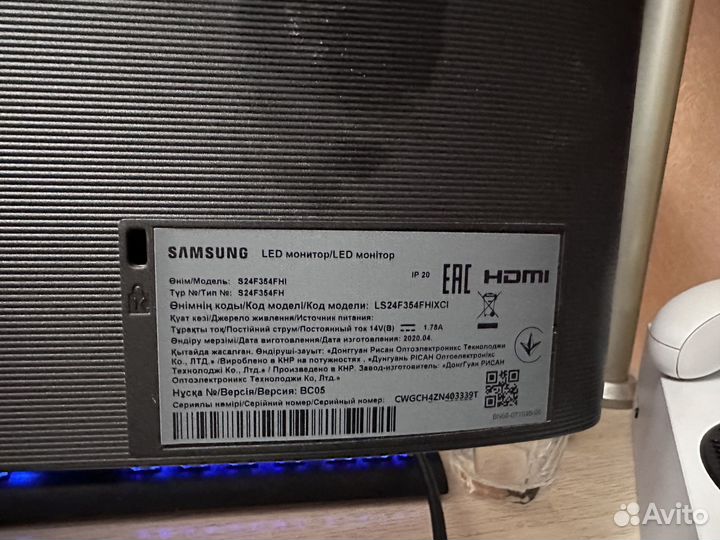Монитор samsung s24f354fhi