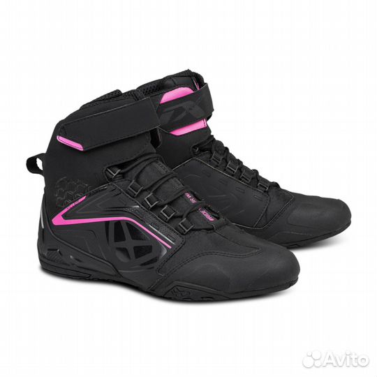 Motorradstiefel Ixon Killer WP Schwarz-Fuchsia Damen Schwarz, Rosa